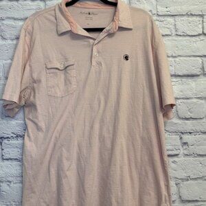Southern Proper Polo Shirt Striped Short Sleeve Pocket Casual XXL